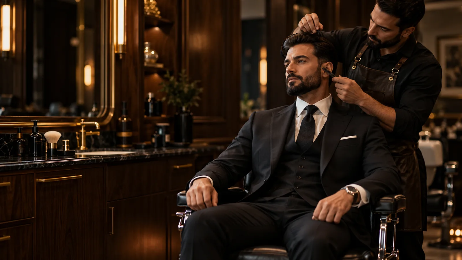 Damat tıraşı için son saç ve sakal düzenlemesi